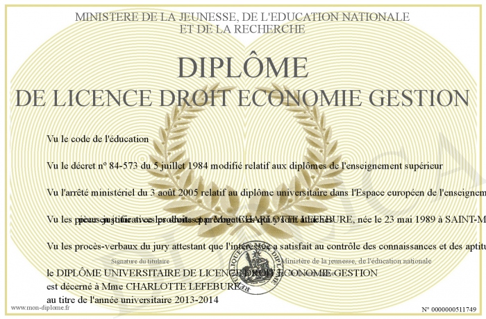 diplome universitaire licence